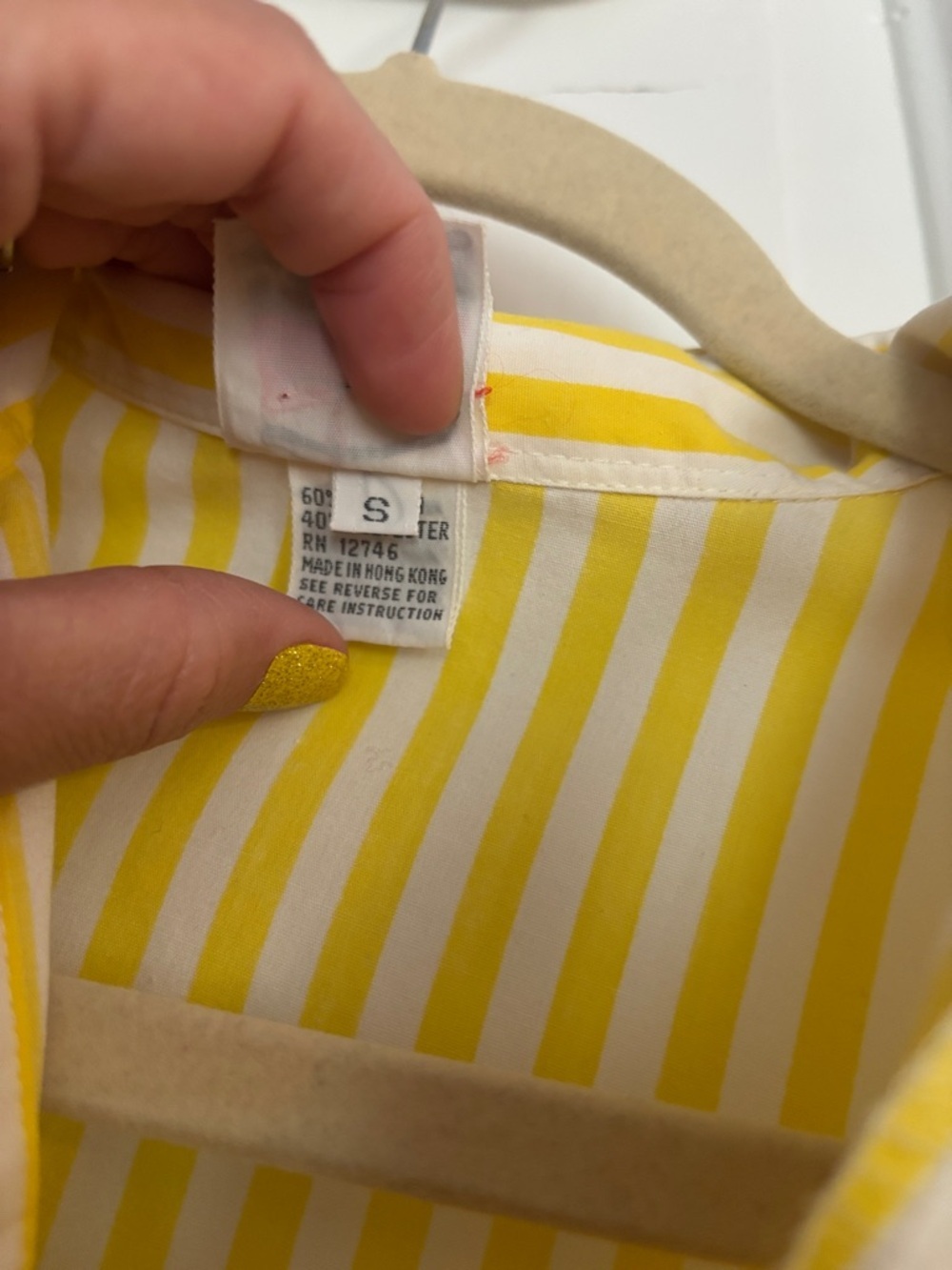 Yellow & White Striped Button-Up Shirt - Picture 3 of 5